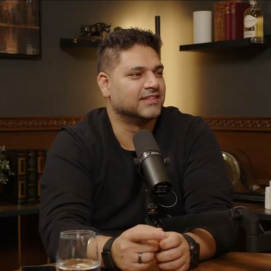 Siddharth Astir recording the WhiteSpace podcast